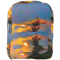 Sunrise And Fir Tree Full Print Backpack by okhismakingart