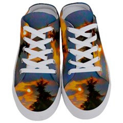 Sunrise And Fir Tree Half Slippers by okhismakingart