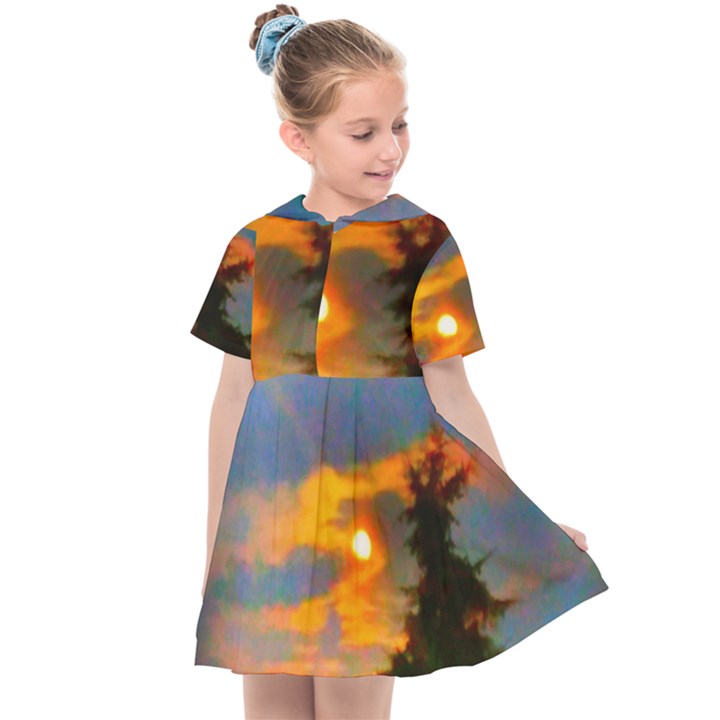 Sunrise and Fir Tree Kids  Sailor Dress