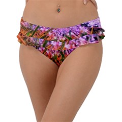 Blue Tinted Queen Anne s Lace Frill Bikini Bottom