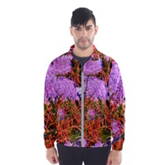 Blue Tinted Queen Anne s Lace Men s Windbreaker by okhismakingart