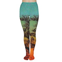 Turquoise Sunset Tights by okhismakingart