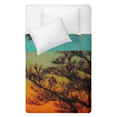 Turquoise Sunset Duvet Cover Double Side (single Size) by okhismakingart