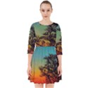 Turquoise Sunset Smock Dress View1