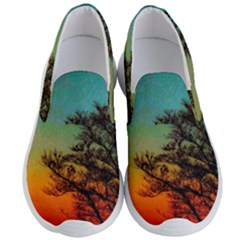 Turquoise Sunset Men s Lightweight Slip Ons by okhismakingart