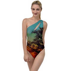 Turquoise Sunset To One Side Swimsuit by okhismakingart