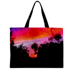 Sunset And Geraniums Zipper Mini Tote Bag by okhismakingart