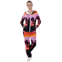 Sunset And Geraniums Women s Tracksuit by okhismakingart