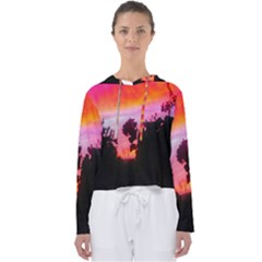 Sunset And Geraniums Women s Slouchy Sweat by okhismakingart