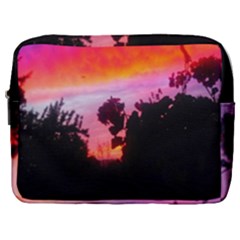 Sunset And Geraniums Make Up Pouch (large) by okhismakingart