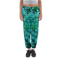 Turquoise Queen Anne s Lace Women s Jogger Sweatpants by okhismakingart