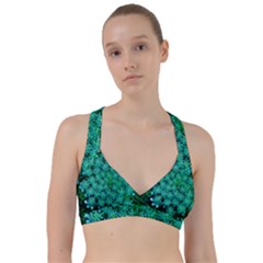 Turquoise Queen Anne s Lace Sweetheart Sports Bra by okhismakingart