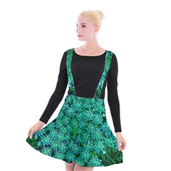 Turquoise Queen Anne s Lace Suspender Skater Skirt by okhismakingart