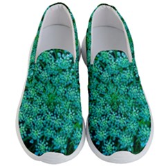 Turquoise Queen Anne s Lace Men s Lightweight Slip Ons by okhismakingart