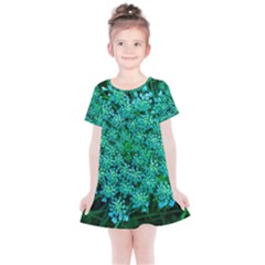 Turquoise Queen Anne s Lace Kids  Simple Cotton Dress by okhismakingart