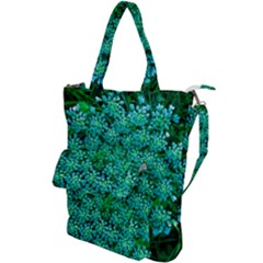 Turquoise Queen Anne s Lace Shoulder Tote Bag by okhismakingart