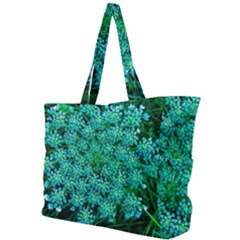 Turquoise Queen Anne s Lace Simple Shoulder Bag by okhismakingart