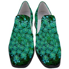 Turquoise Queen Anne s Lace Slip On Heel Loafers by okhismakingart