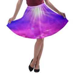 Purple Sun A-line Skater Skirt by okhismakingart