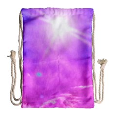 Purple Sun Drawstring Bag (large) by okhismakingart