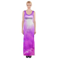 Purple Sun Maxi Thigh Split Dress