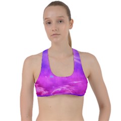 Purple Sun Criss Cross Racerback Sports Bra by okhismakingart