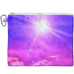 Purple Sun Canvas Cosmetic Bag (xxxl) by okhismakingart