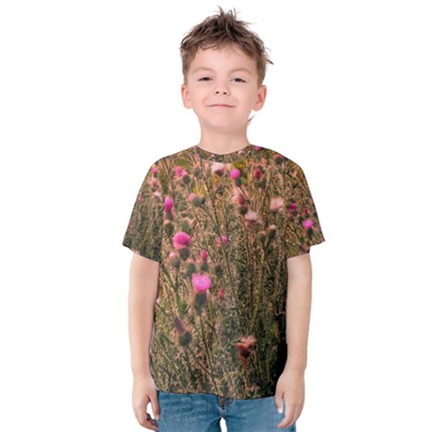 Thistle Field Kids  Cotton Tee by okhismakingart