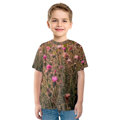 Thistle Field Kids  Sport Mesh Tee by okhismakingart