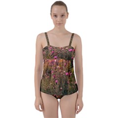 Thistle Field Twist Front Tankini Set by okhismakingart