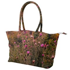 Thistle Field Canvas Shoulder Bag by okhismakingart