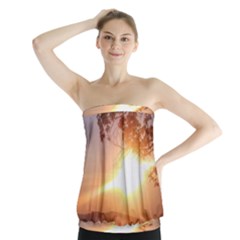 Mountain Sunset Strapless Top by okhismakingart