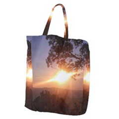 Mountain Sunset Giant Grocery Tote by okhismakingart