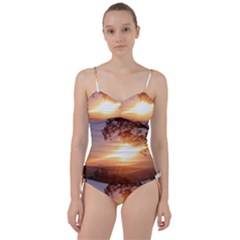 Mountain Sunset Sweetheart Tankini Set by okhismakingart