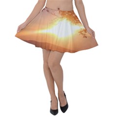 Mountain Sunset Velvet Skater Skirt by okhismakingart