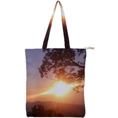 Mountain Sunset Double Zip Up Tote Bag by okhismakingart