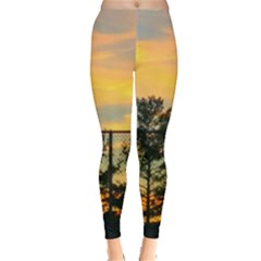 Fence Line Trees Leggings  by okhismakingart