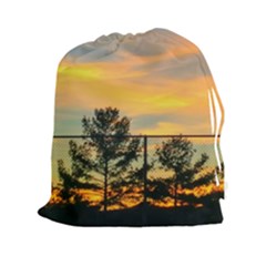 Fence Line Trees Drawstring Pouch (xxl) by okhismakingart