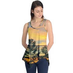 Fence Line Trees Sleeveless Tunic by okhismakingart