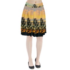 Fence Line Trees Pleated Skirt by okhismakingart