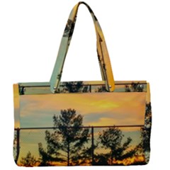 Fence Line Trees Canvas Work Bag