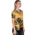 Fence Line Trees Women s V-Neck Scrub Top View3