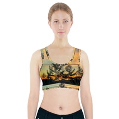 Fence Line Trees Sports Bra With Pocket by okhismakingart