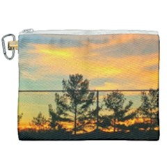 Fence Line Trees Canvas Cosmetic Bag (xxl) by okhismakingart