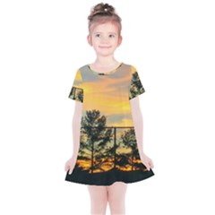 Fence Line Trees Kids  Simple Cotton Dress by okhismakingart