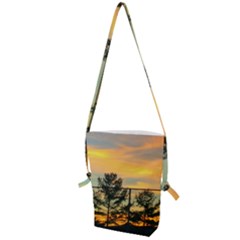 Fence Line Trees Folding Shoulder Bag by okhismakingart