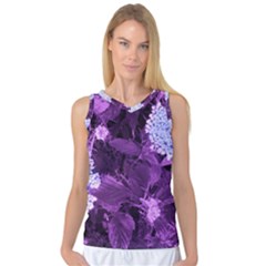 Queen Anne s Lace With Purple Leaves Women s Basketball Tank Top by okhismakingart