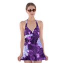 Queen Anne s Lace with Purple Leaves Halter Dress Swimsuit  View1