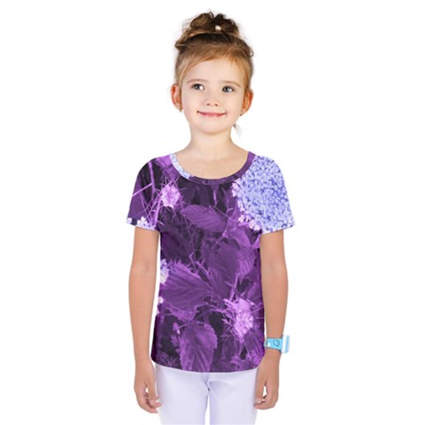 Queen Anne s Lace With Purple Leaves Kids  One Piece Tee by okhismakingart