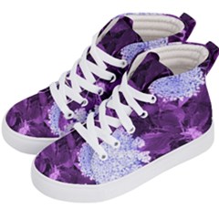 Queen Anne s Lace With Purple Leaves Kids  Hi-top Skate Sneakers by okhismakingart